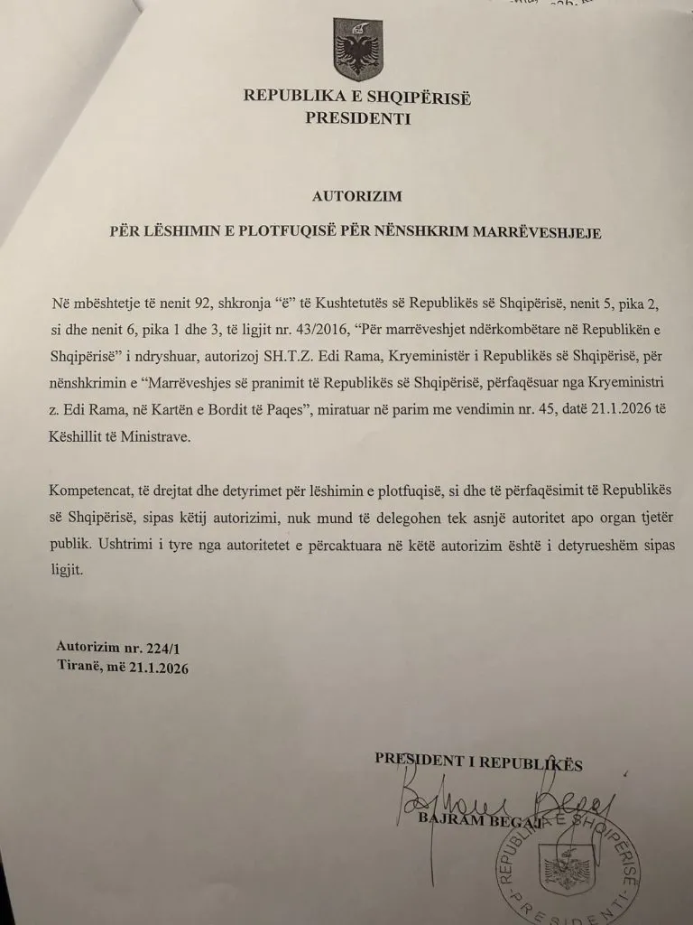 autorizim nga Bajram Begaj